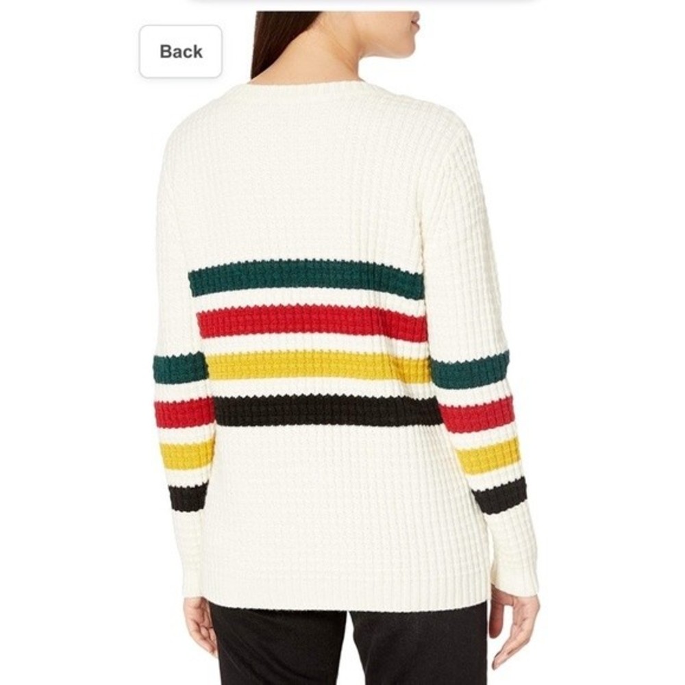 Knit Rainbow Striped Crewneck Sweater XL NWOT